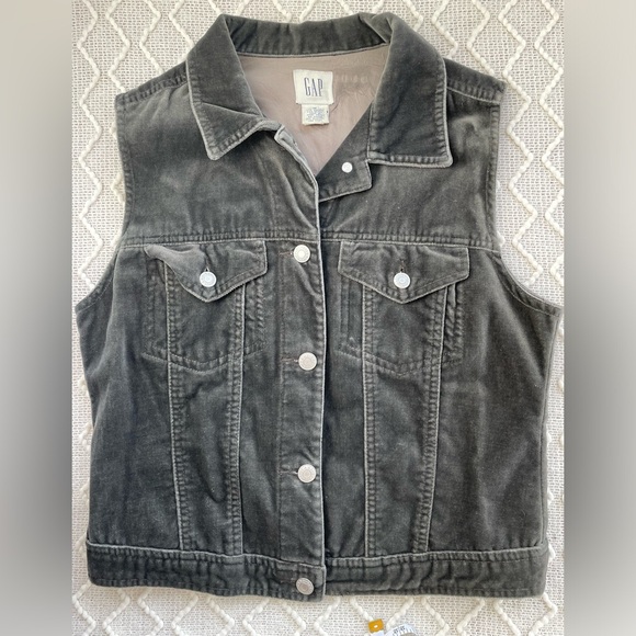 Gap Velvet Dark Gray Vest - Picture 2 of 7